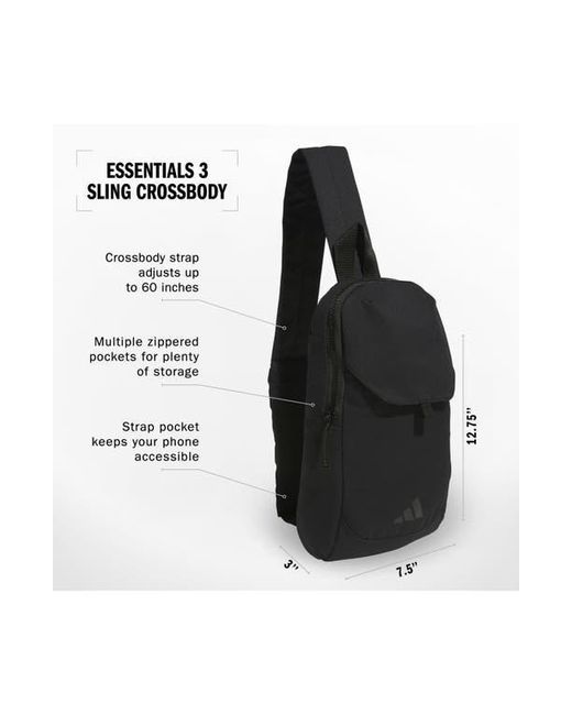 Adidas Black Essentials 3 Sling Bag
