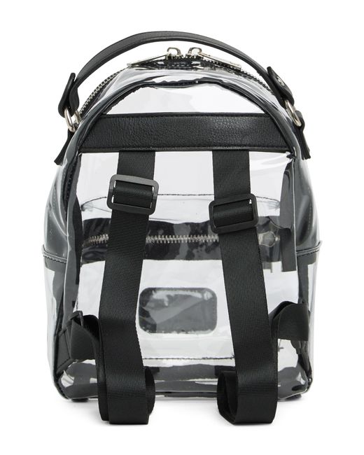 Madden Girl Black Clear Vinyl Mini Backpack