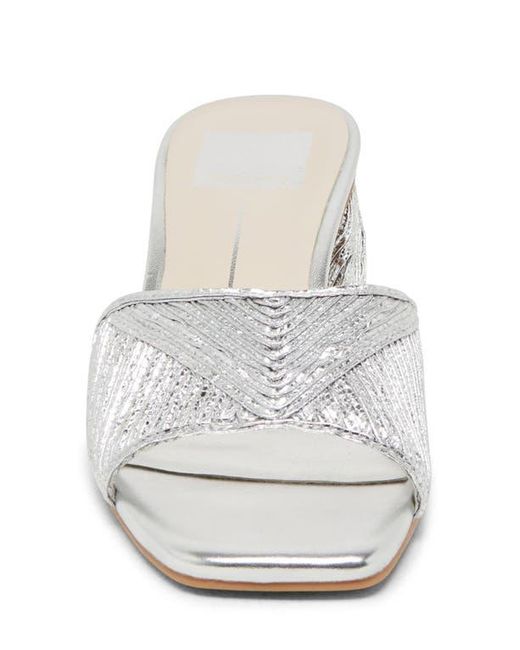 Dolce Vita White Briton Deco Block Heel Sandal