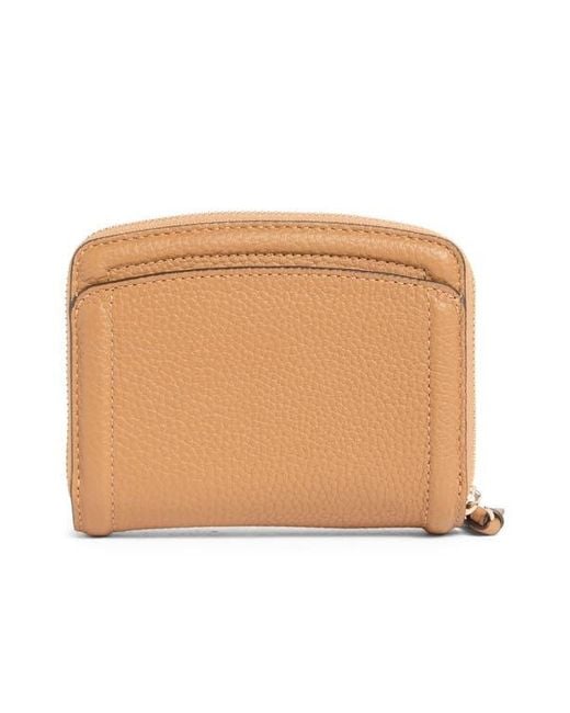 Kate Spade Natural Knott Small Pebbled Leather Bifold Wallet