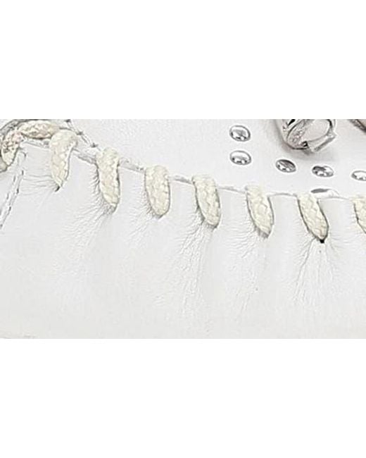 Frye White Naya Stud Loafer