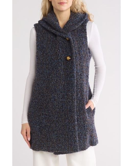 Fleurette Blue Bouclé Vest