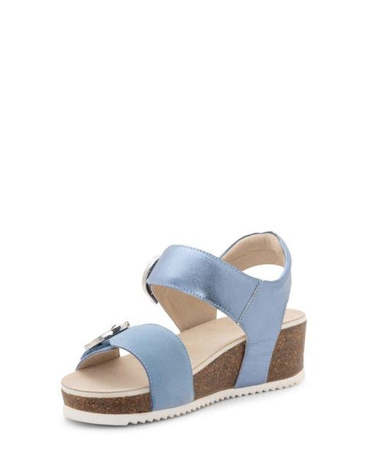 Ara Blue Nova Slingback Platform Wedge Sandal