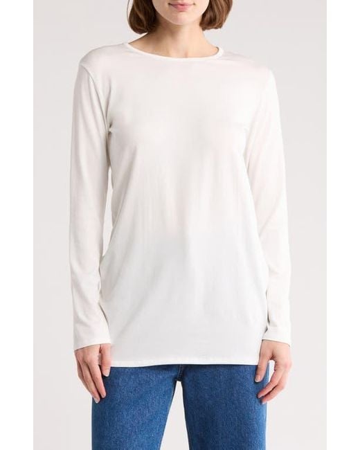 Go Couture White Basic Stretch Modal T-Shirt
