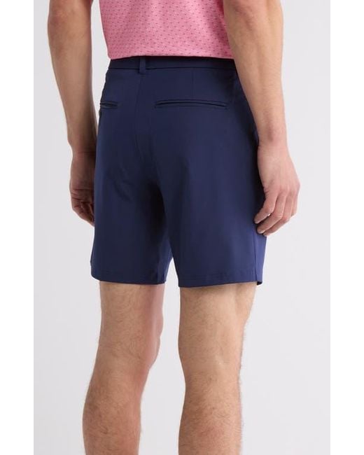 Callaway Apparel Blue 8-Inch Solid Flat Front Golf Shorts for men