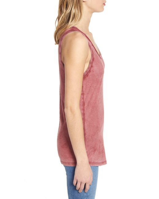 AG Jeans Red Cambria Fitted Tank
