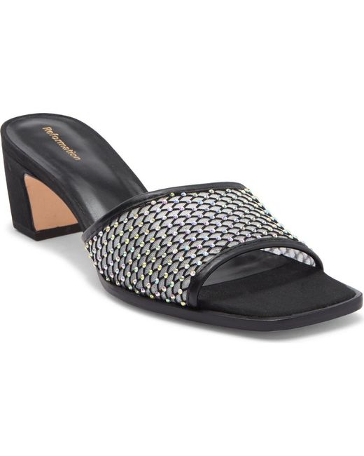 Reformation Black Scout Mesh Slide Sandal