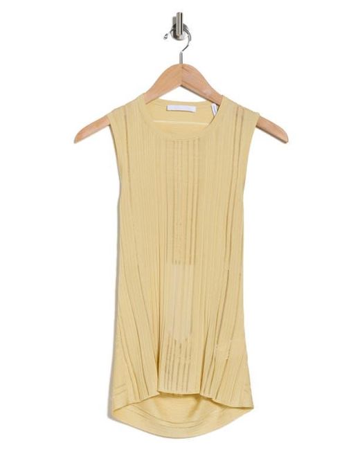 Helmut Lang Natural Open Back Semisheer Sleeveless Sweater