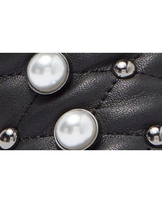Karl Lagerfeld Black Amina Studded Heeled Mule