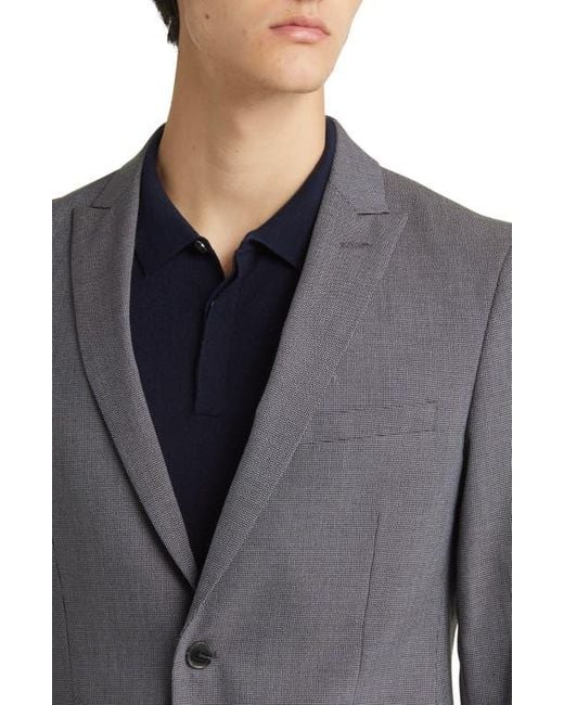 Savile Row Gray Microcheck Suit for men