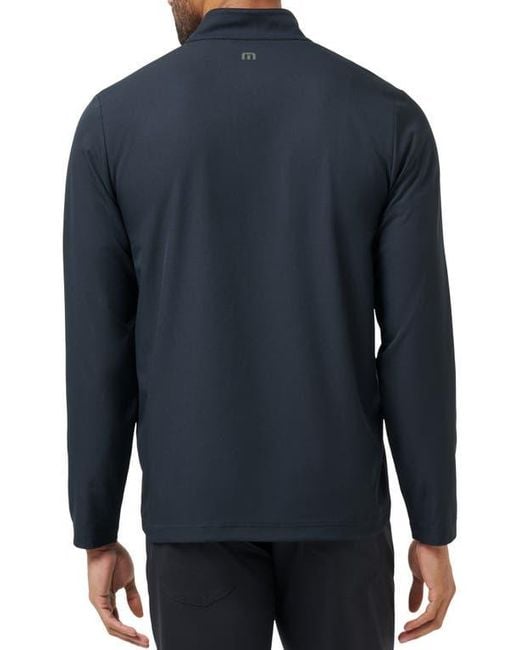 Travis Mathew Blue Quick Jaunt Quarter Zip Pullover for men