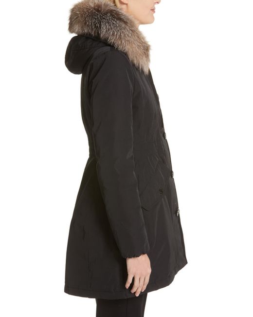 Moncler Synthetic Monticole Giubbotto Genuine Fox Fur Trim Parka in Black |  Lyst