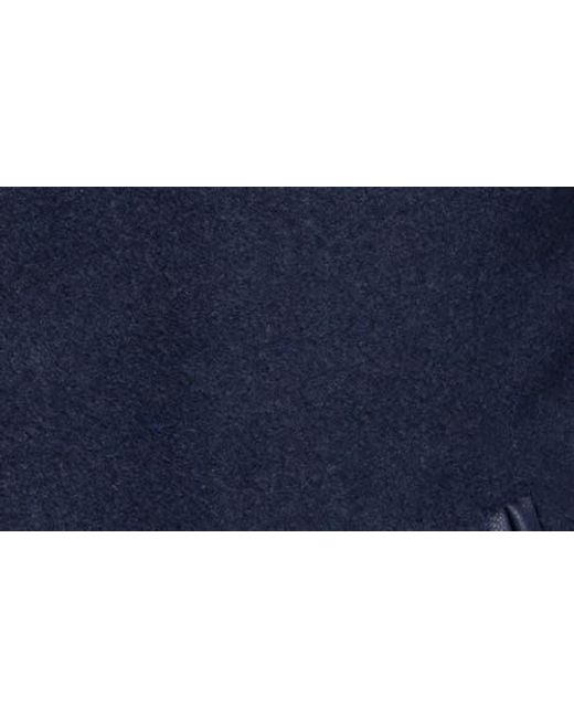 Xray Jeans Blue Mixed Media Faux Leather Bomber Jacket for men