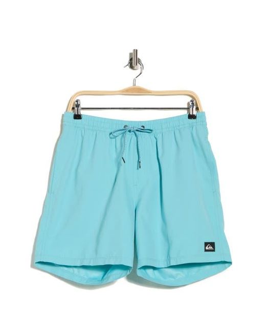 Quiksilver Blue Everyday Solid Volley Swim Trunks for men