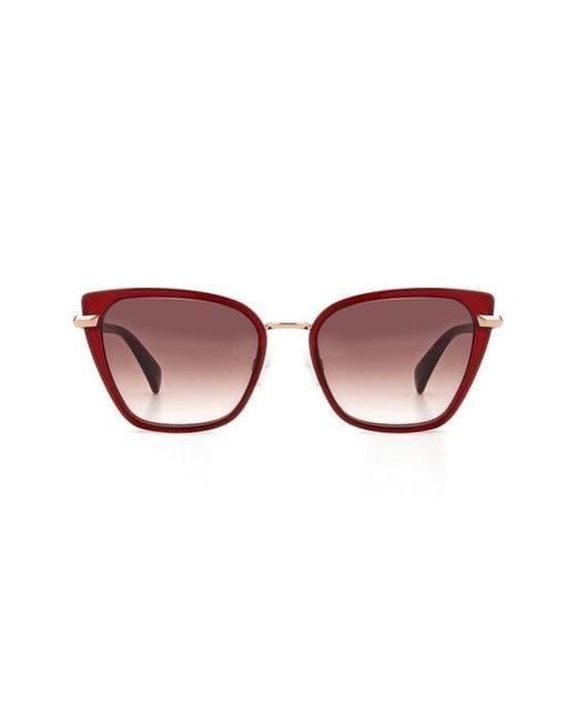 Rag & Bone Red 56Mm Gradient Cat Eye Sunglasses