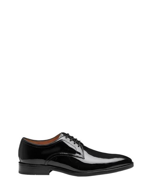 Johnston & Murphy Black Sullivan Plain Toe Derby for men