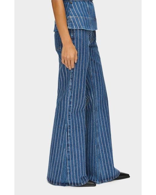 ALIGNE Blue Diamante Flare Jeans