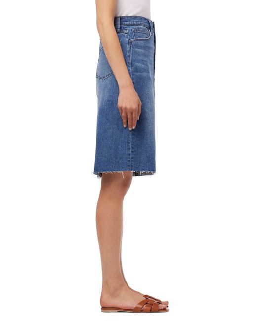 Joe's Jeans Blue High Rise Denim Midi Skirt