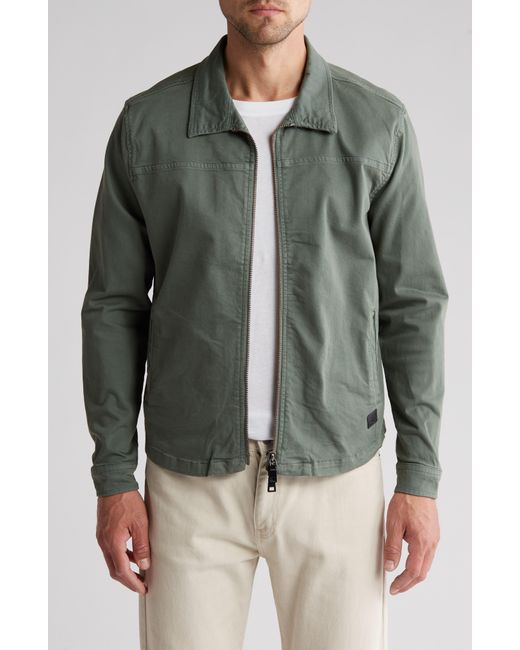 Stone Rose Green Stretch Twill Zip Jacket for men