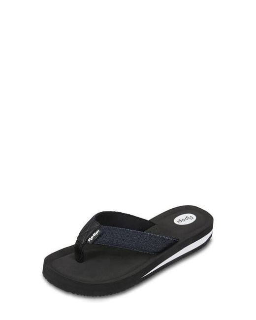 FLOOPI Black Sofia Sparkly Flip Flop