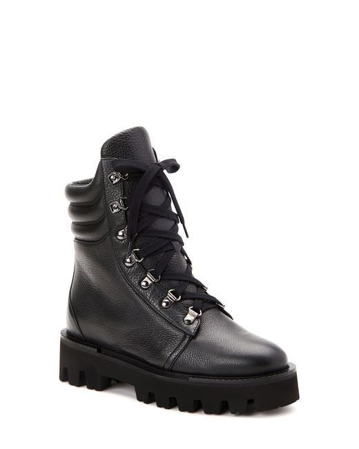 Aquatalia Alyssa Water Resistant Leather Boot In Black At Nordstrom Rack