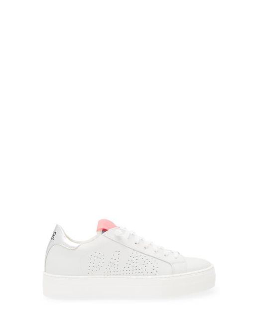 P448 White Thea Platform Sneaker