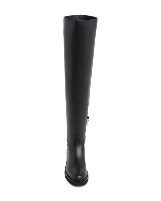 Stuart Weitzman Chicago Overtheknee Lug Boot in Black Lyst