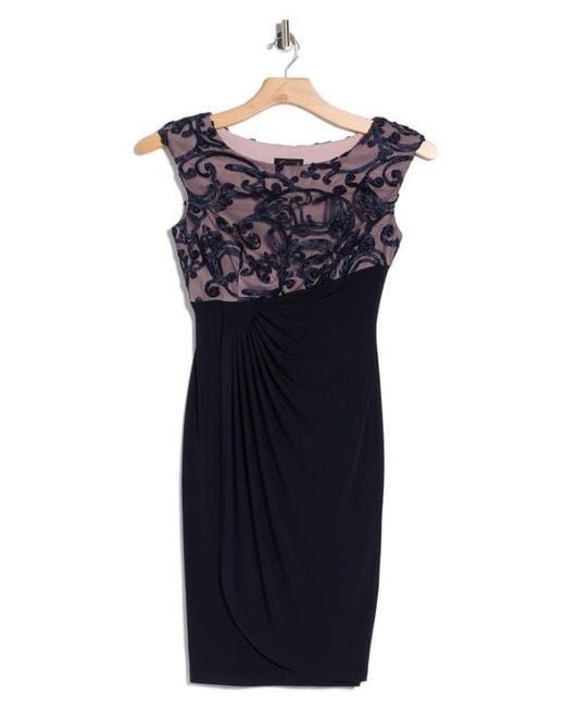 Connected Apparel Embellished Cocktail Dress in Blue | Lyst Connected Apparel Embellished Cocktail Dress in Blue | Lyst