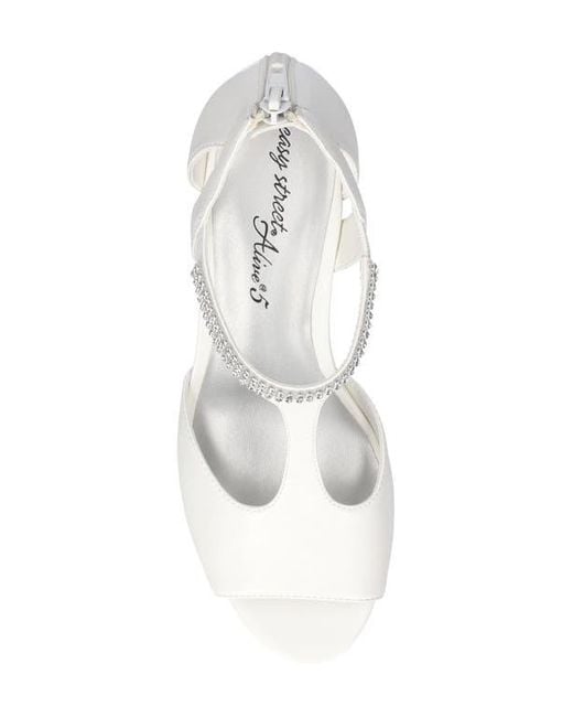 Easy Street White Flash Peep Toe Pump