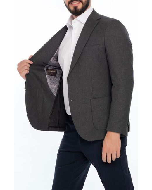 VELLAPAIS Black Solid Sport Coat for men