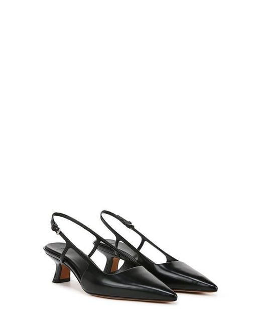 Vince Black Bianca Slingback Pointed Toe Pump