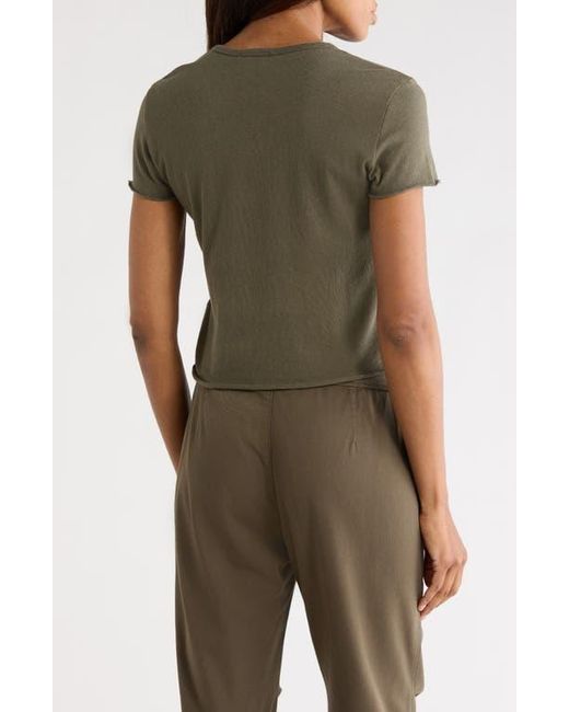 James Perse Green Shrunken Tee