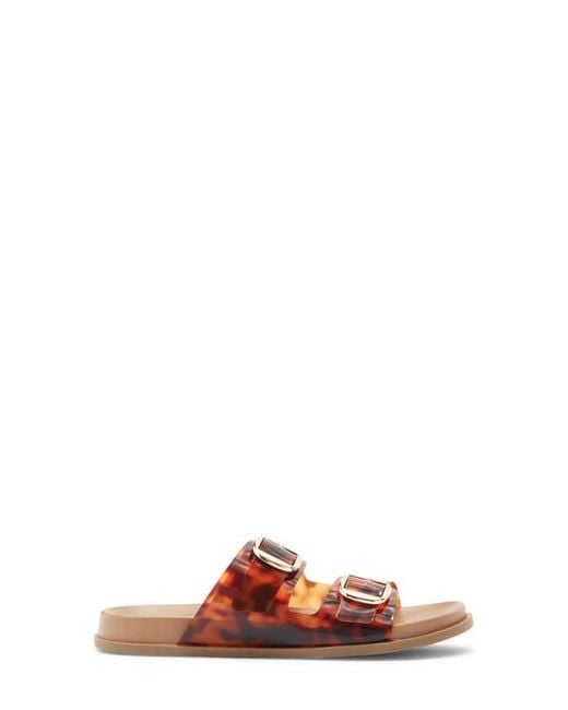 Top Moda Multicolor Daniela Clear Double Strap Slide Sandal