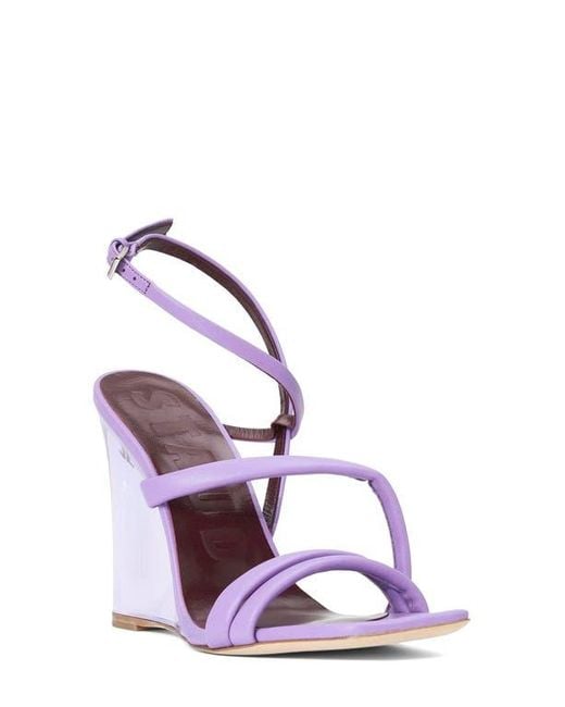 Staud Purple Leanne Wedge Sandal