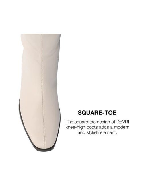 Journee Collection White Devri Tall Boots