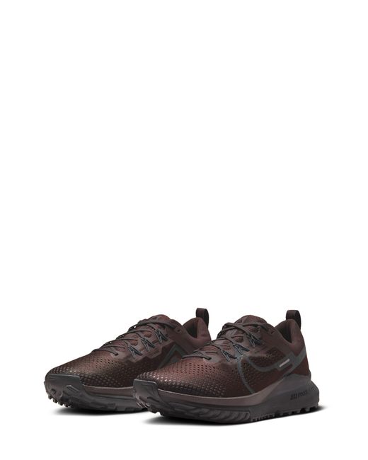 Nike Brown React Pegasus Trail 4 Running Shoe for men