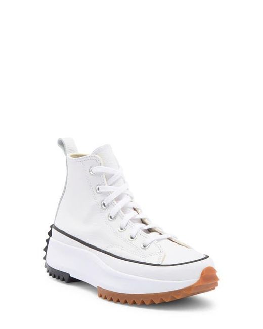 Converse White Run Star Hike High Top Platform Sneaker