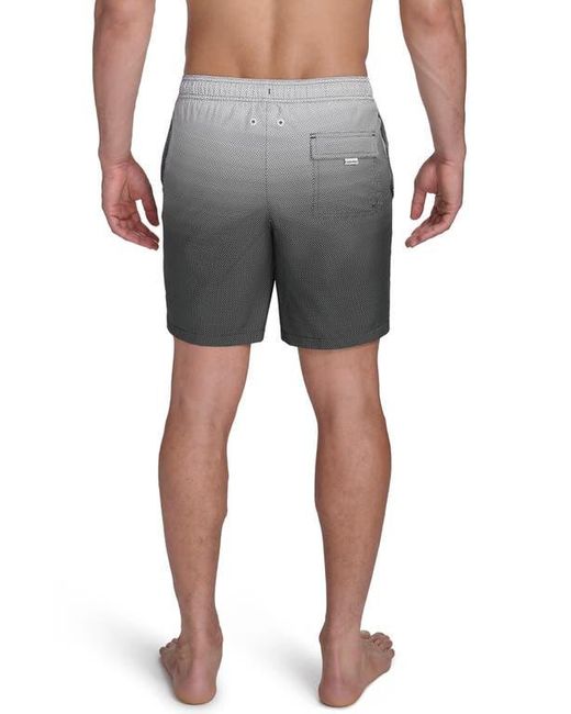 Calvin Klein Gray Core Volley Gradient Dot Swim Trunks for men