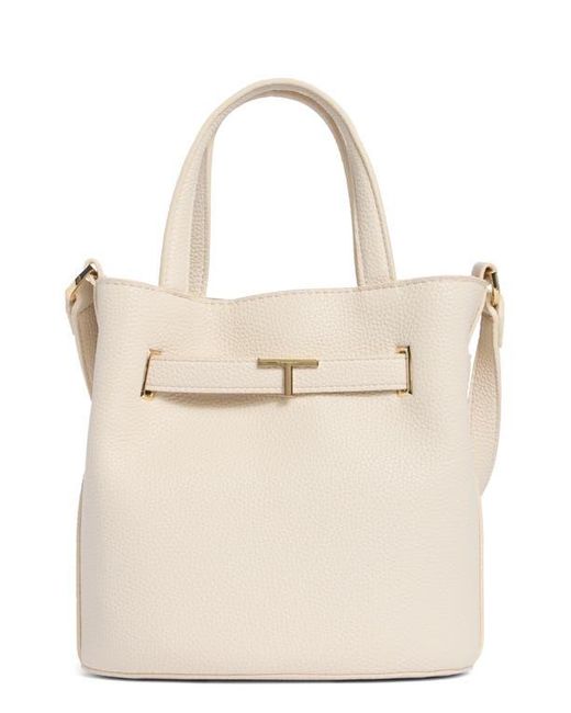 Tahari Natural Pebble Bucket Bag