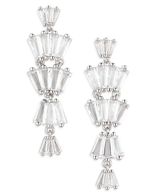 Nordstrom Rack White Baguette Cubic Zirconia Chandelier Drop Earrings