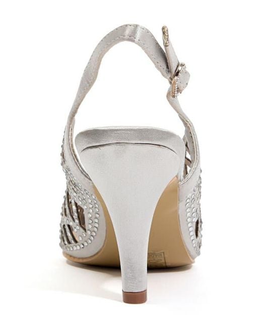 Lady Couture White Rhinestone Slingback Pump