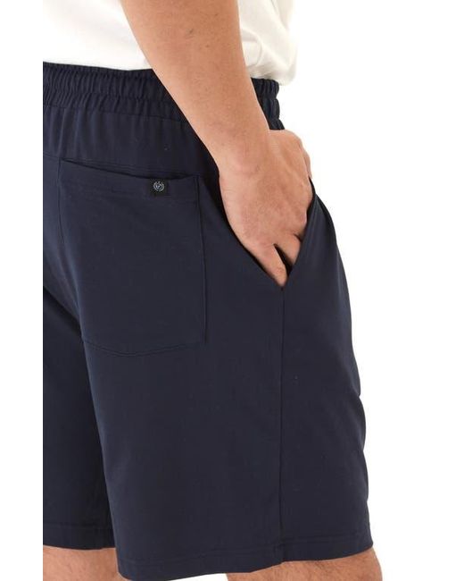 Threads For Thought Blue Quill Jersey Drawstring Shorts for men