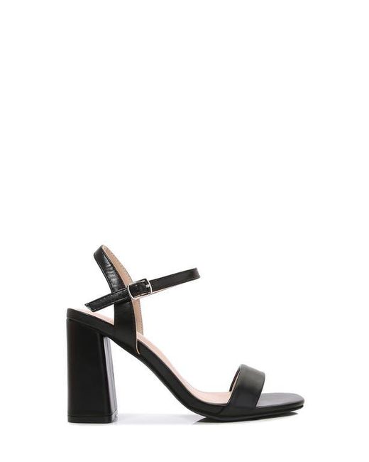 BERNESS Black Agatha Block Heel Sandal