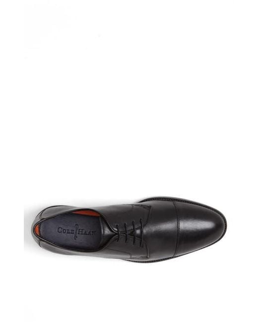 Cole Haan Black 'Lenox Hill' Cap Toe Derby for men