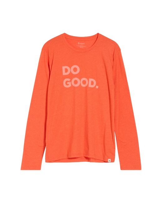 COTOPAXI Red Do Good Long Sleeve Organic Cotton & Recycled Polyester Graphic T-shirt for men