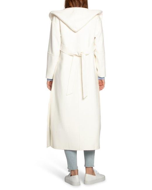Belle & Bloom White Walk My Way Wool Blend Hooded Coat