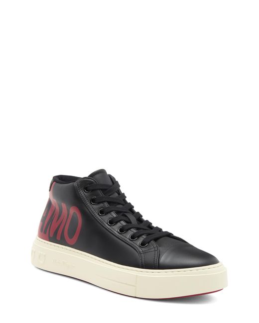 Ferragamo Black Tour Leather Sneaker for men