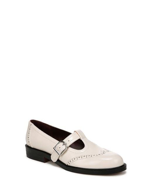 Franco Sarto White Marson Brogue Mary Jane Flat