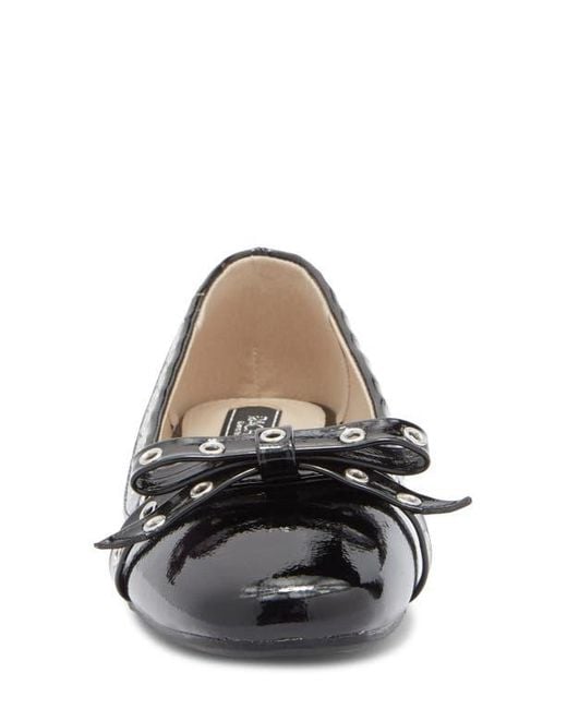 Rachel Roy White Blink Grommet Bow Flat