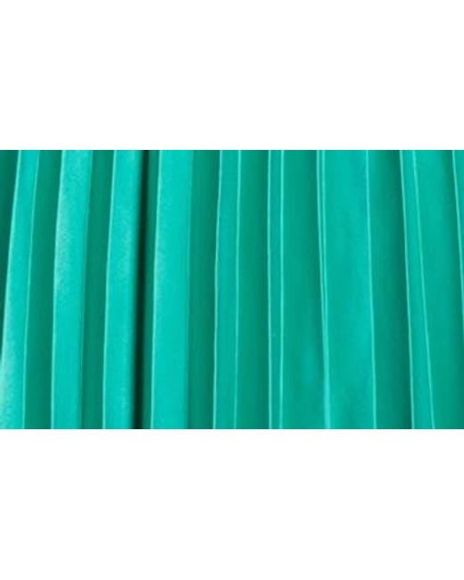 Ramy Brook Green Fernanda Ruched Pleated Strapless Maxi Dress
